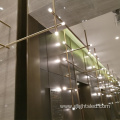 Glass copper big project chandelier pendant light